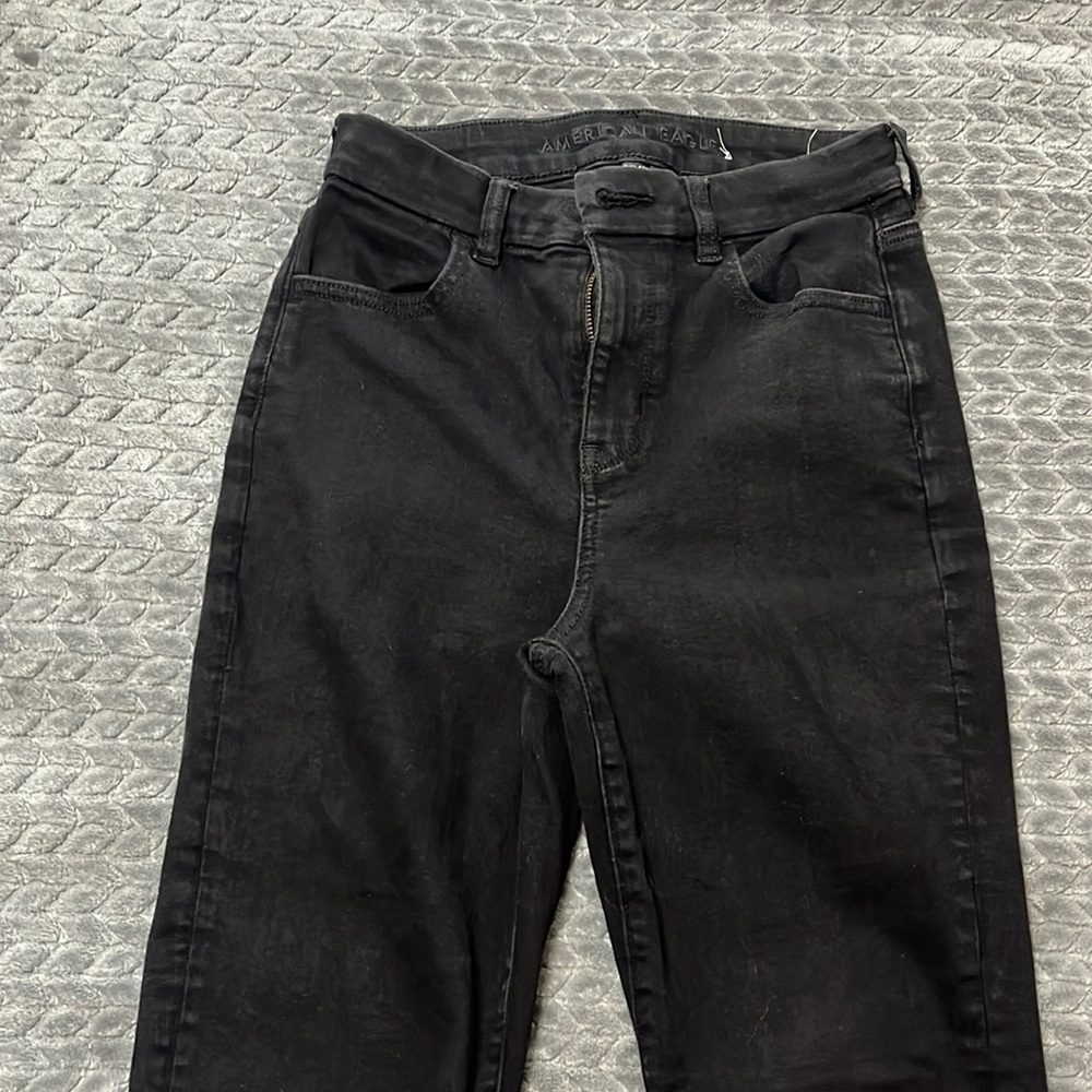 American eagle size 4 regular black high rise curvy jegging